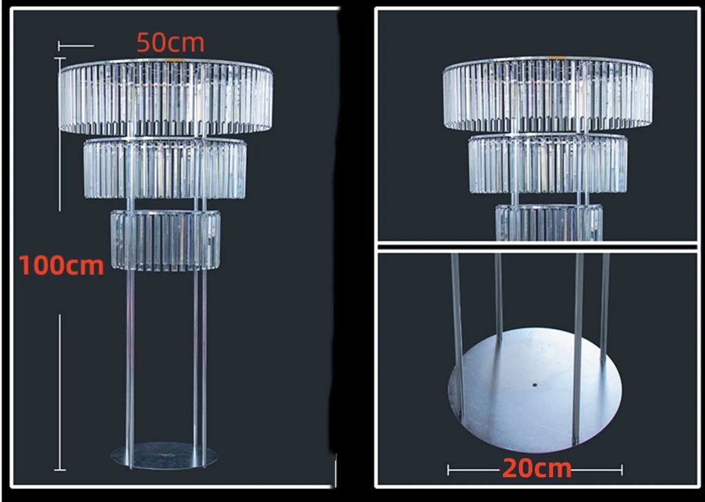 8pcs Acrylic Crystal LED Centerpieces for Wedding, Flower Stand, Light-up Table, Light-up Table, Wedding Event, 1691