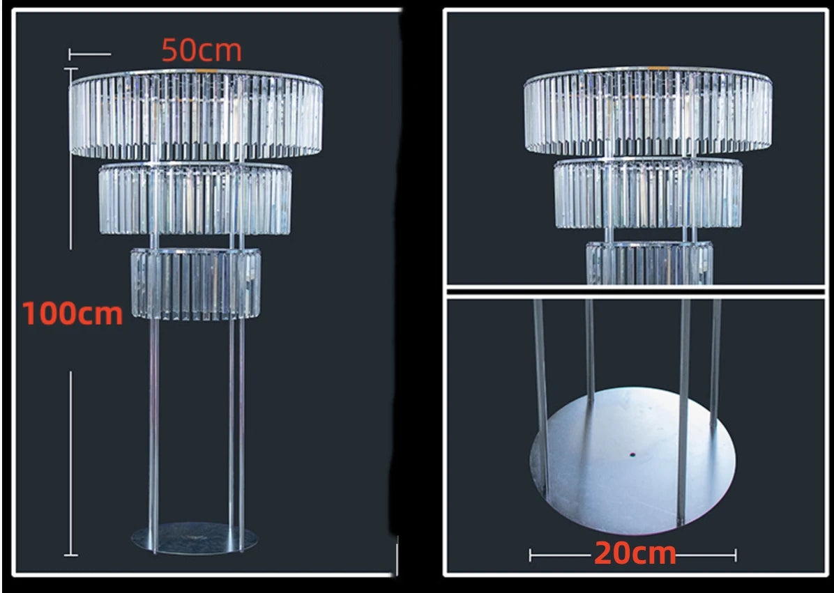 8pcs Acrylic Crystal LED Centerpieces for Wedding, Flower Stand, Light-up Table, Light-up Table, Wedding Event, 1691