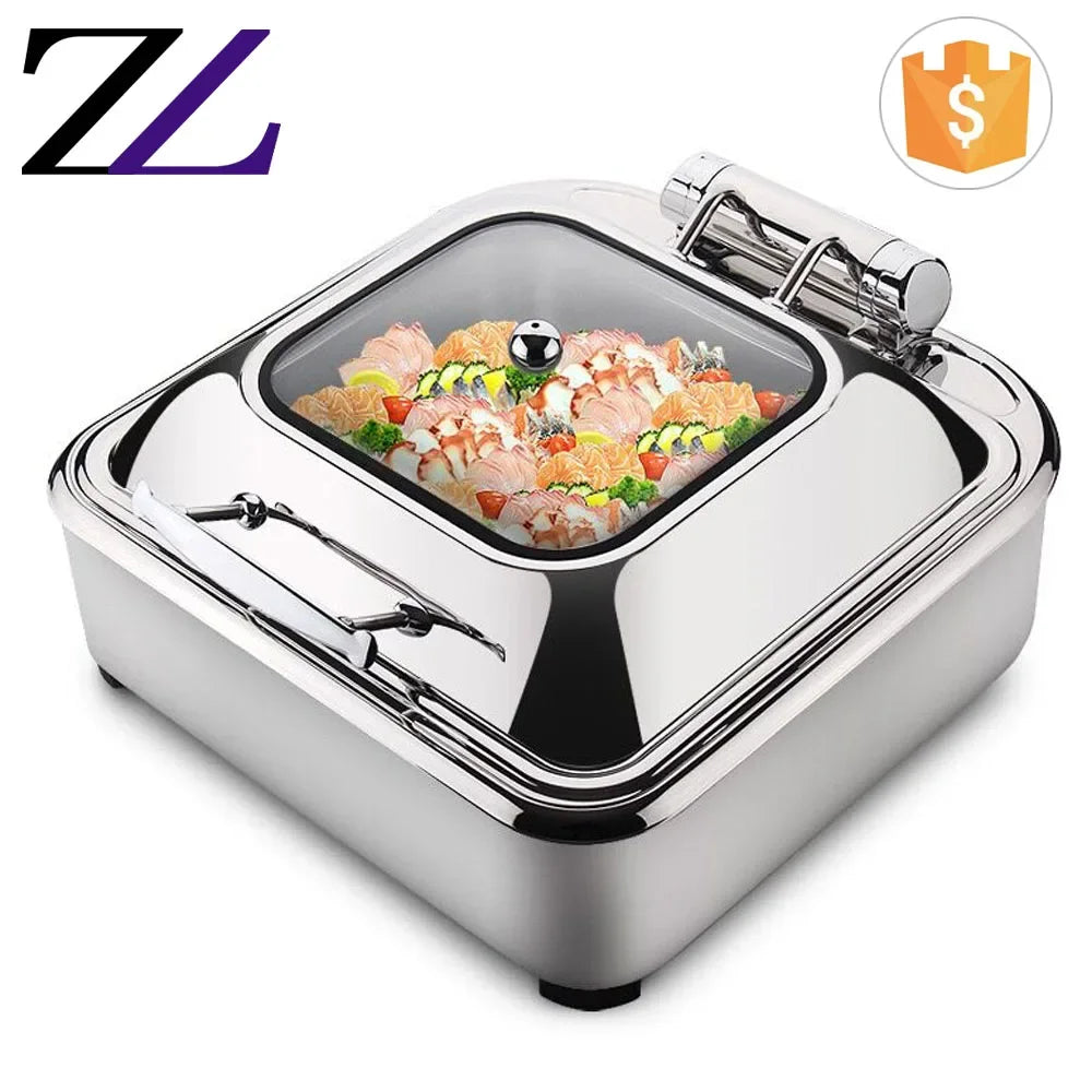Guangzhou Kitchen Equipment List Electronic Items Mechanical Induction Steel Chafing Dish Buffet Set