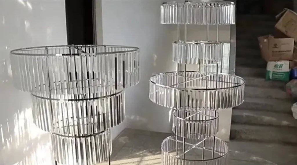 8pcs Acrylic Crystal LED Centerpieces for Wedding, Flower Stand, Light-up Table, Light-up Table, Wedding Event, 1691