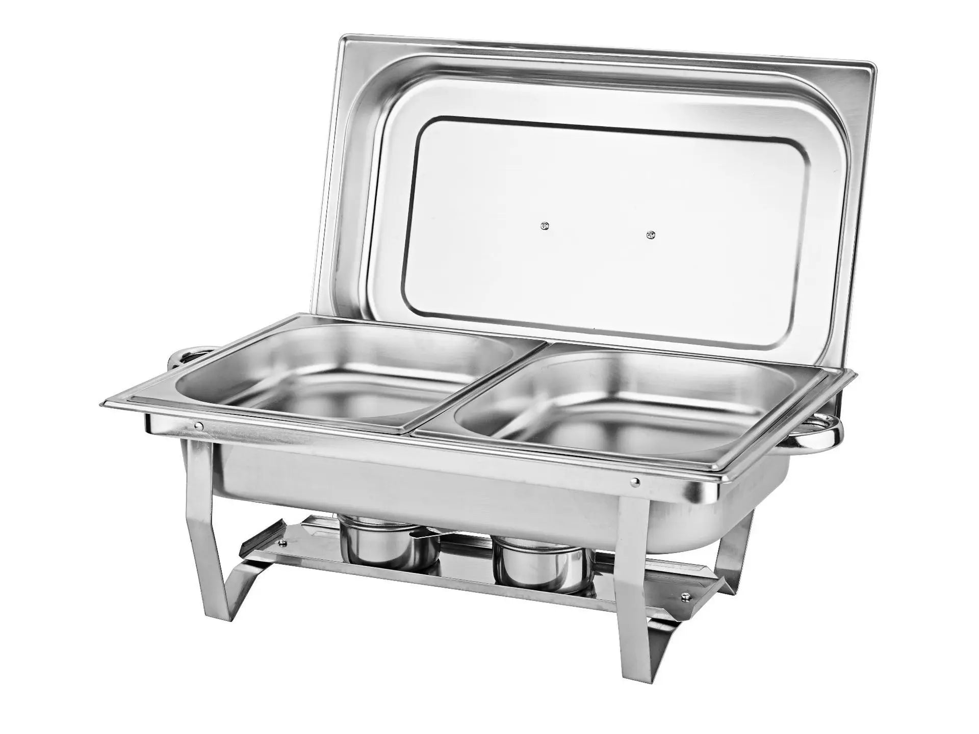 Portable Buffet Chafing Dish, Food Grade SS 1/2/3 Compartment, Alcohol Burner for Outdoor Party,Commercial for Hotel Restaurant