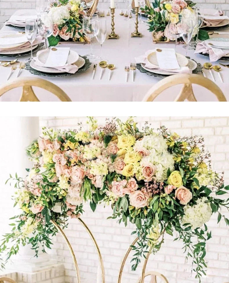 1/2/5pcs For Wedding Party Table Centerpiece  Flower Stand Gold Metal