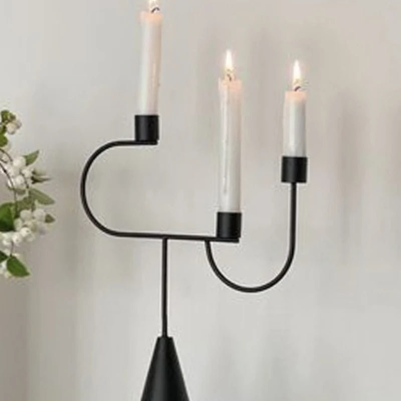 Centerpiece Metal Candle Holders Modern Nordic Elegant Aesthetics Candle Holder Luxury Candlestick Living Candlestick Decoration