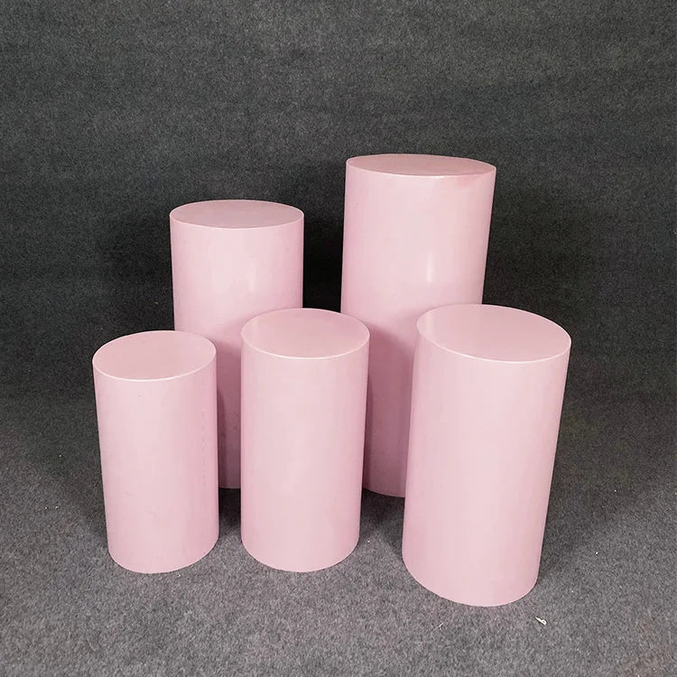 Cylinder Pedestal Plinth  Cake Stand White Flower Column Dessert Table For Birthday Party Wedding Decoration