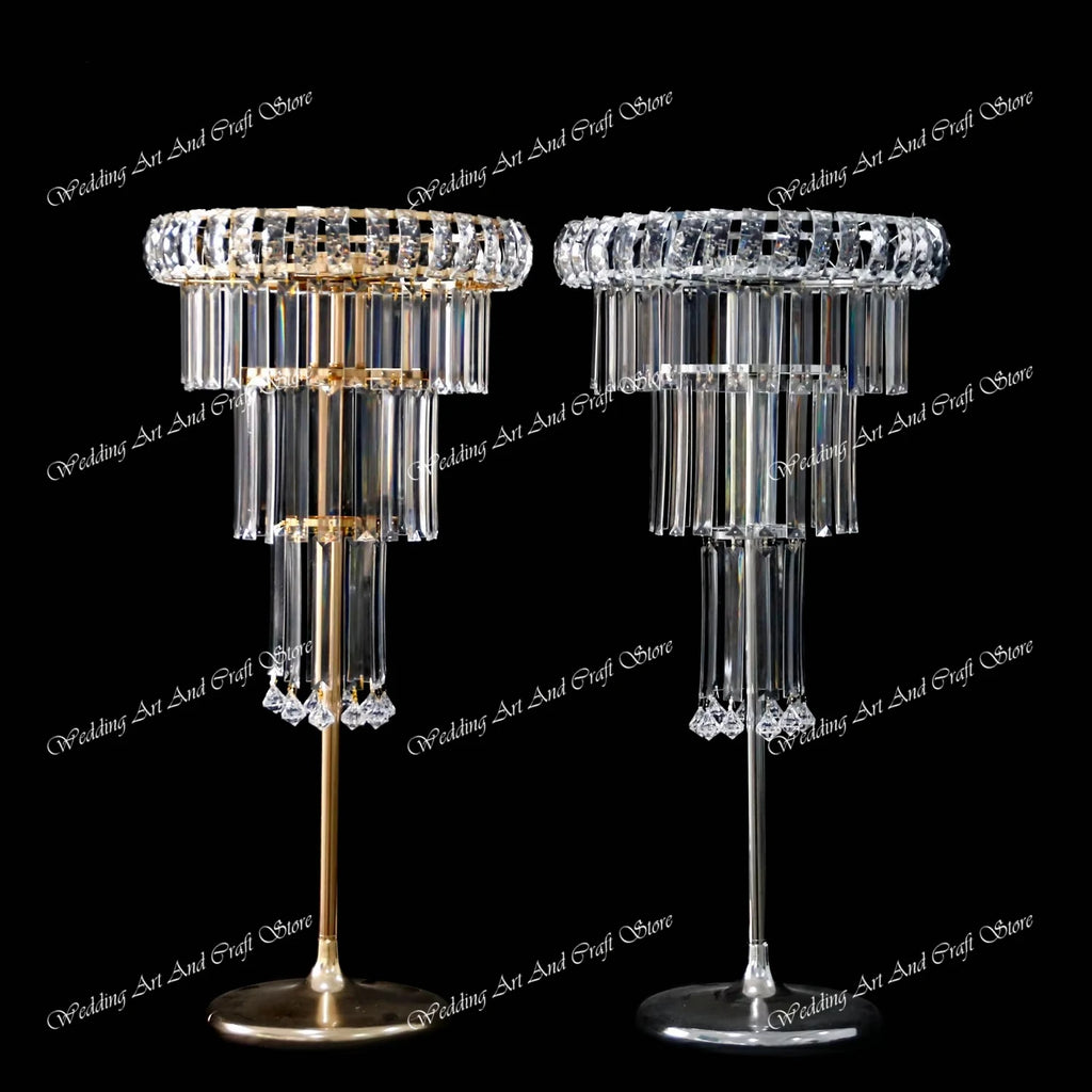 8pcs Acrylic Crystal LED Centerpieces for Wedding, Flower Stand, Light-up Table, Light-up Table, Wedding Event, 1691