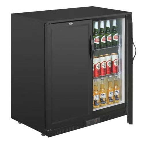 Polar G-series 850mm Double Door Back Bar Cooler Solid Door 198 Ltr