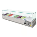 Polar Refrigerated Counter Top Prep/Servery - 1500mm 7 GN 1/4 (UK)