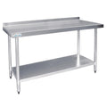 Vogue St/St Wall Table 60mm Upstand - 1800x600mm
