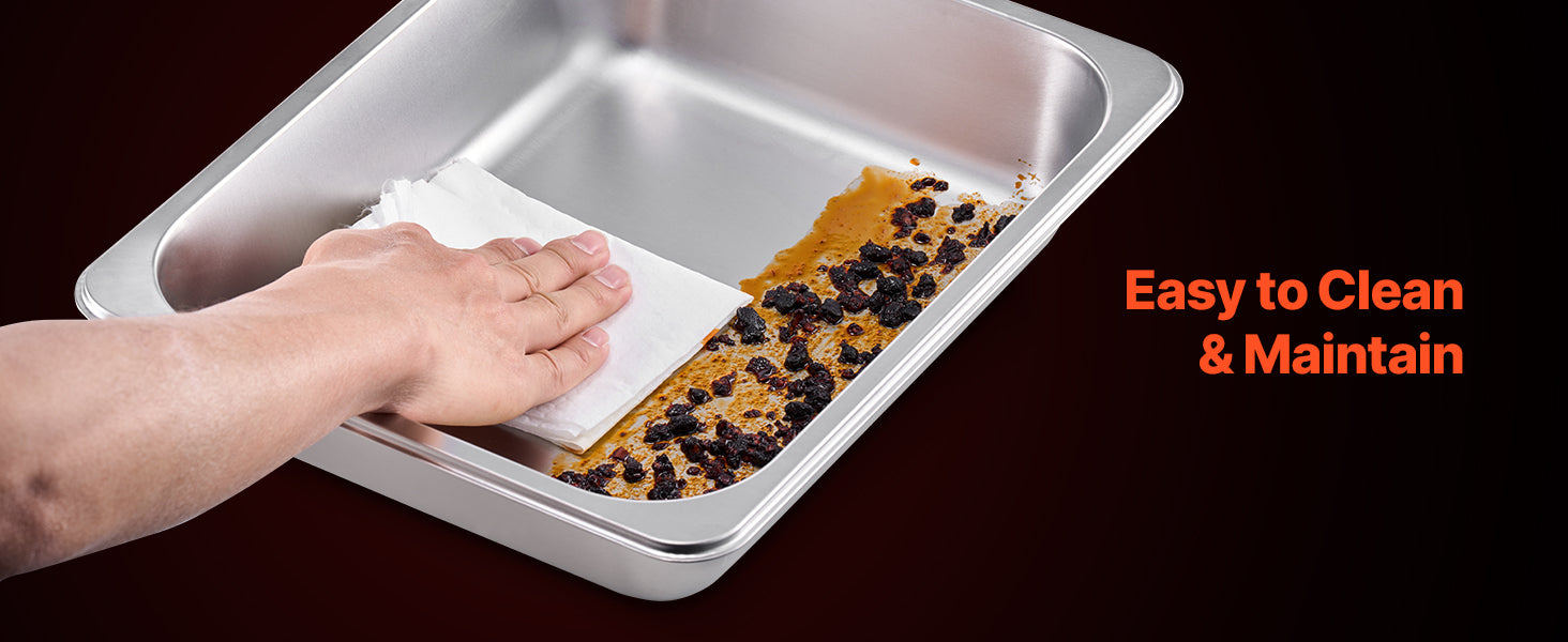 SucceBuy 8 Qt 4 Pack Chafing Dish Buffet Set Stainless Steel Chafer with 2 Full Size and 4 Half Size Pans Catering Warmer Server